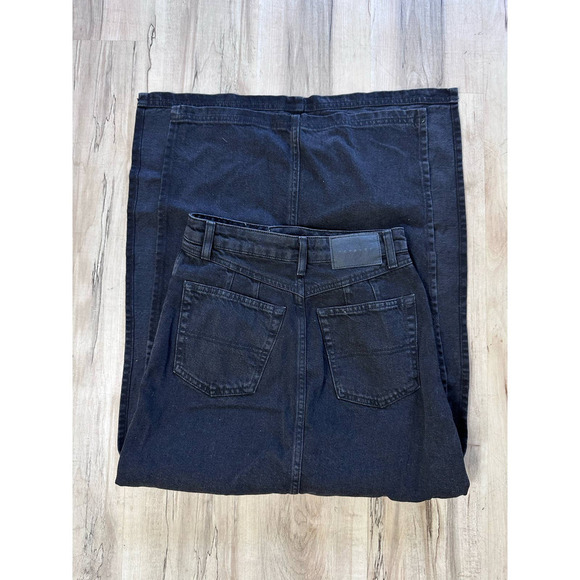 Topshop black denim maxi skirt - Picture 7 of 9